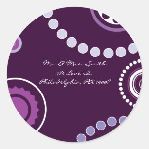 KRAZY POLKA DOT Astract Wedding Reply Sticker seal