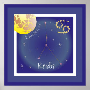 Krebs 22. Juni bis 22. Juli Poster