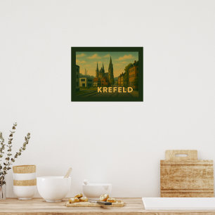 Krefeld Germany City Art Poster