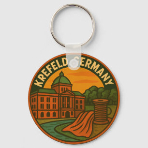 Krefeld Germany Palace Art Key Ring