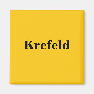 Krefeld Magnet Schild Gold Gleb