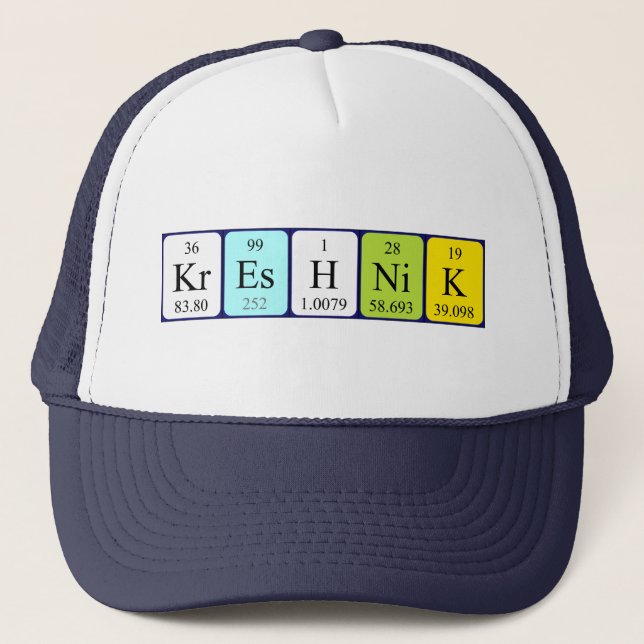 Kreshnik periodic table name hat (Front)