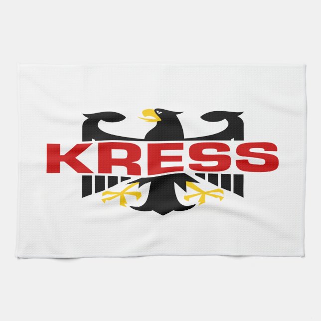 Kress Surname Tea Towel (Horizontal)