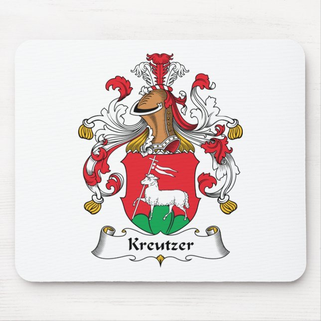 Kreutzer Family Crest Mouse Mat (Front)