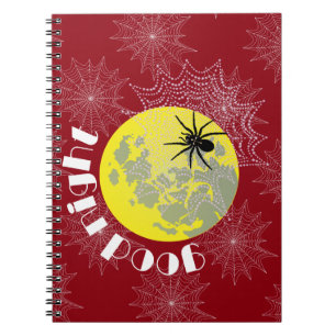 Kreuzspinne im Netz bei Vollmond Notebook