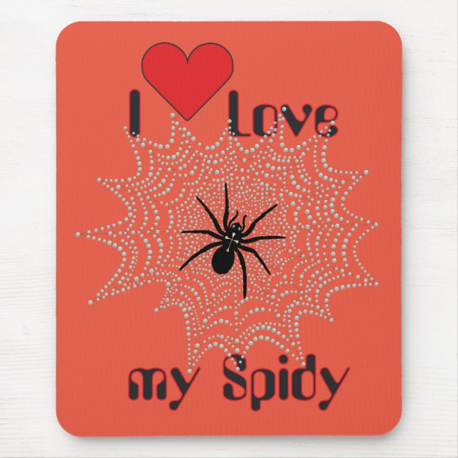 Kreuzspinne im Netz Mouse Mat (Front)