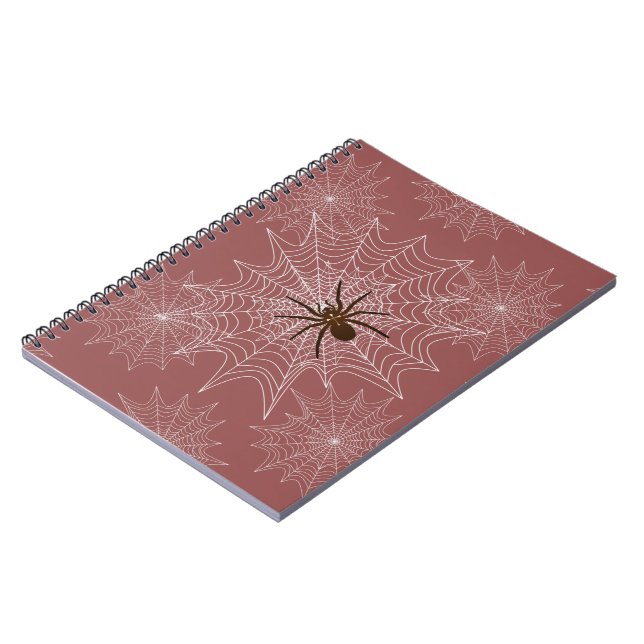 Kreuzspinne im Netz Notebook (Left Side)