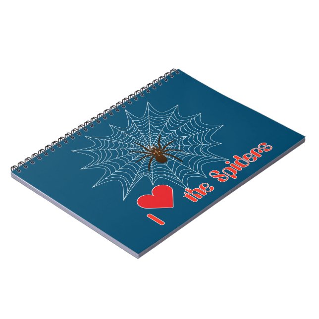 Kreuzspinne im Netz  Notizheft Notebook (Left Side)