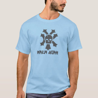 KREW YORK STREET STYLE - GRUNGE SKULL - GREY T-Shirt