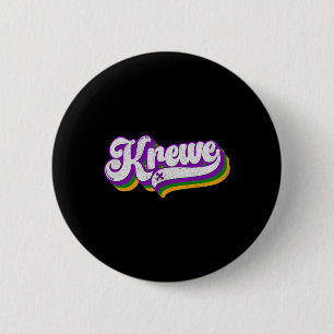 Krewe Mardi Gras Carnival Costume Men Women 6 Cm Round Badge