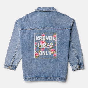 Kreyol Haiti Pride Creole Caribbean Haitian Denim Jacket