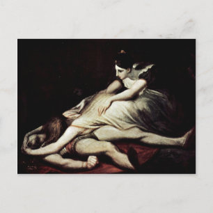 Kriemhild Throws Herself On The Dead Siegfried By Postcard