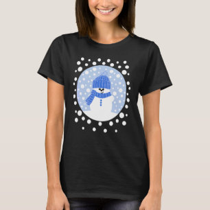 Krimbles Fun Snowy Snowman With Blue Woolly Hat An T-Shirt