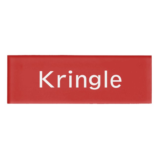 Kringle Name Tag (Front)
