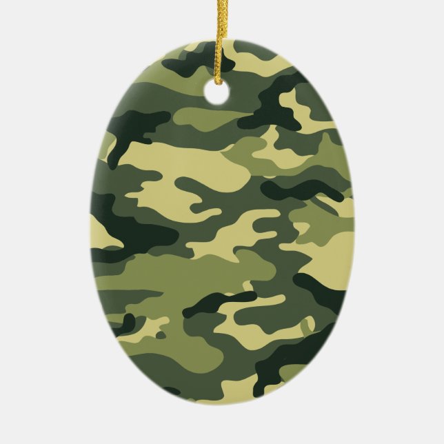 Kris alan Camouflage Ceramic Tree Decoration (Front)