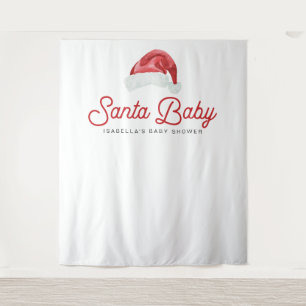 KRIS Cute and Modern Santa Baby Shower Photo Tapestry
