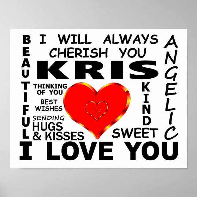 Kris I Love You Poster (Front)