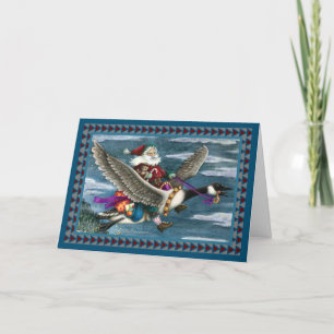 KRIS KRINGLE AND TOYS ON CANADIAN GOOSE CHRISTMAS HOLIDAY CARD