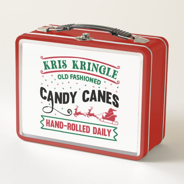 Kris Kringle candy canes Metal Lunch Box (Front)