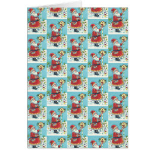 KRIS KRINGLE & CARDINAL CHRISTMAS GREETING CARD B