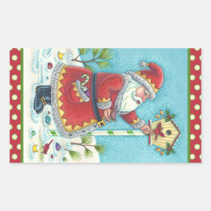 KRIS KRINGLE & CARDINALS CHRISTMAS SANTA STICKERS