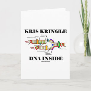 Kris Kringle DNA Inside (DNA Replication) Holiday Card