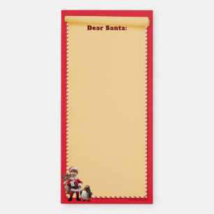 Kris Kringle & Topper Delivering Toys Magnetic Notepad