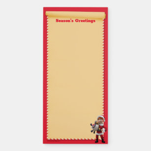 Kris Kringle & Topper Hug Magnetic Notepad