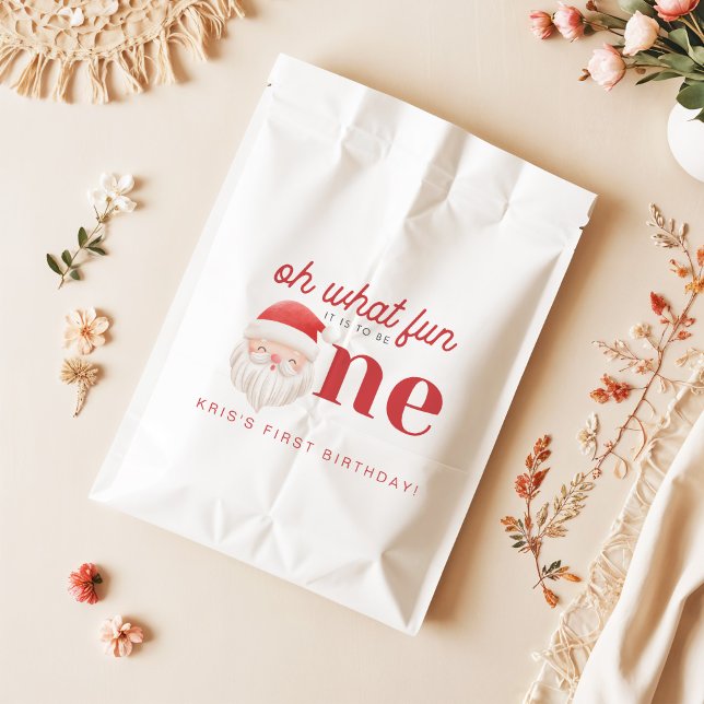 KRIS Oh What Fun Christmas 1st Birthday Favour Bags (Creator Uploaded)