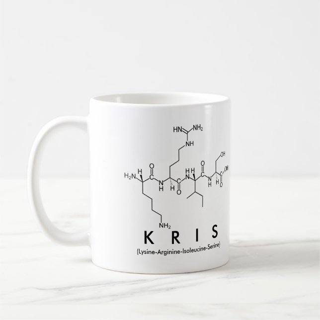 Kris peptide name mug (Left)
