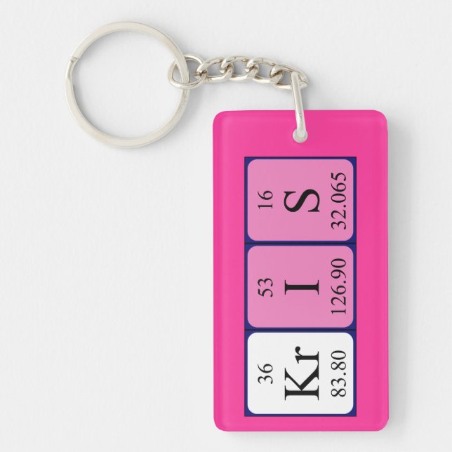 Kris periodic table name keyring (Front)