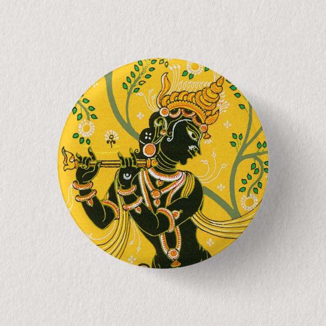 Krishna 3 Cm Round Badge (Front)