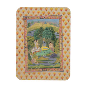 Krishna and the Gopis (gouache on paper) Magnet