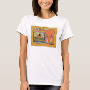 Krishna arriving at Radha's house, illustration fr T-Shirt
