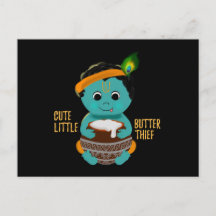 Krishna cards Baby Krishna art postcards Spritual