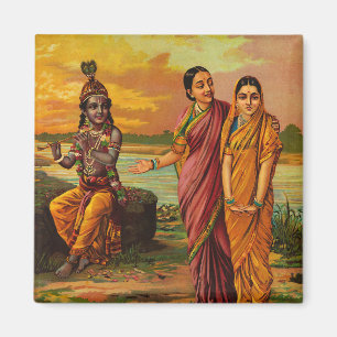 Krishna declaring his love for Radha by Raja Ravi Magnet