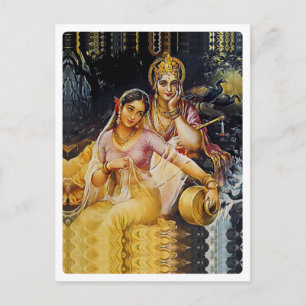 KRISHNA - hindu deity - Postcard