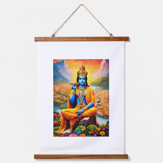 Krishna image  hanging tapestry (Front)