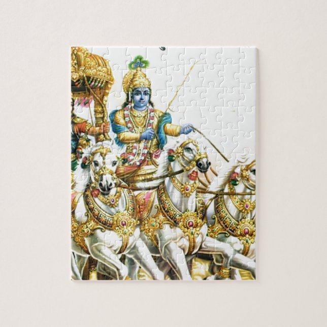KRISHNA IN MAHABHARAT JIGSAW PUZZLE (Vertical)