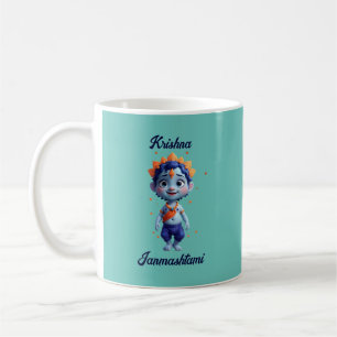 Krishna Janmashtami blue mug