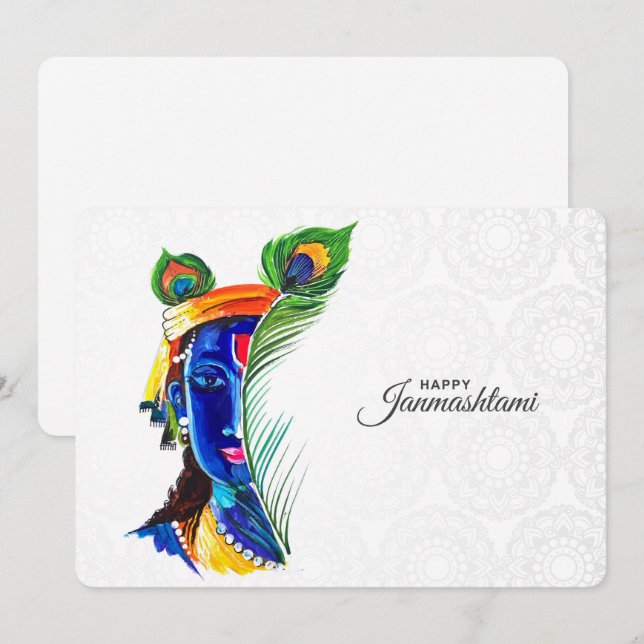 Krishna Janmashtami Holiday Card (Front/Back)