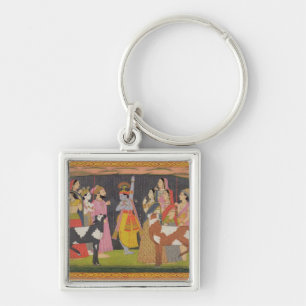 Krishna lifting Mount Govardhana, from the 'Bhagav Key Ring