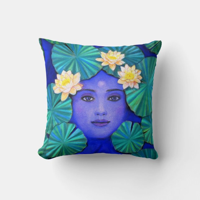 Krishna Lotus Pillow (Front)