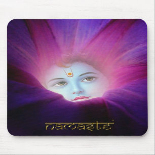 Krishna Morning Glory Mouse Pad