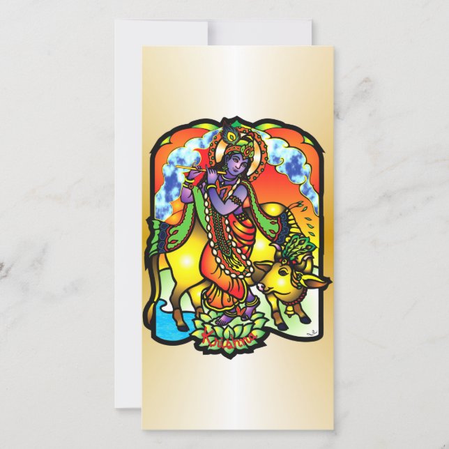 Krishna Photo Card (Front)