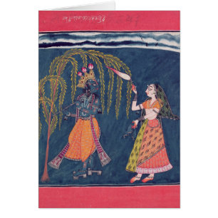 Krishna playing a flute, from the 'Vahula
