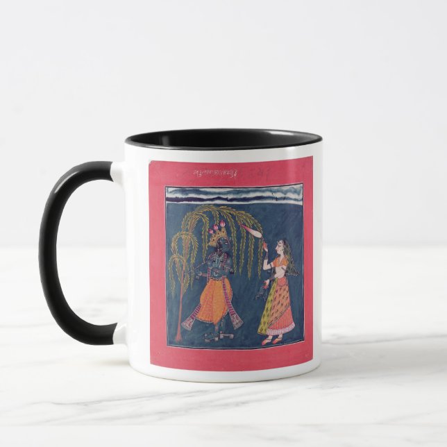 Krishna playing a flute, from the 'Vahula Mug (Left)