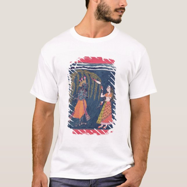 Krishna playing a flute, from the 'Vahula T-Shirt (Front)