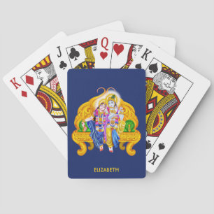Krishna Radha Vigneshwara Psychedelic Hinduism Playing Cards
