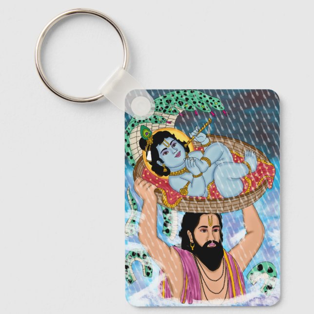 Krishna & Vasudeva Keychain (Front)